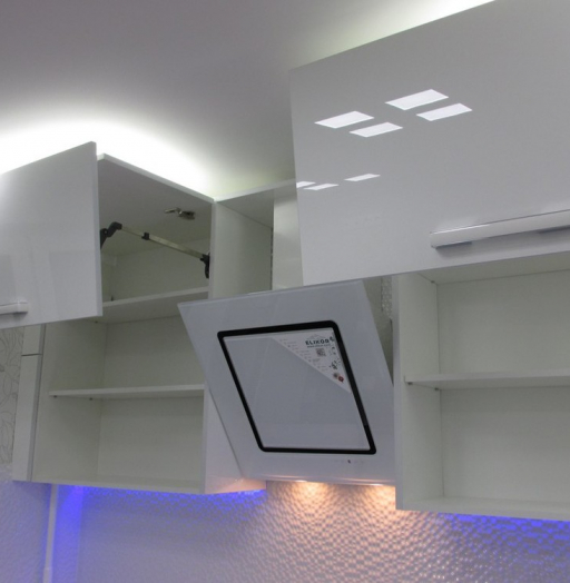 Белый кухонный гарнитур-Кухня из пластика «Модель 143»-фото7