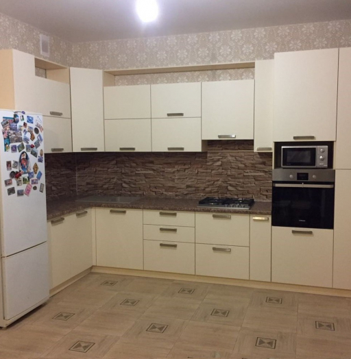 Белый кухонный гарнитур-Кухня МДФ в ПВХ «Модель 165»-фото8