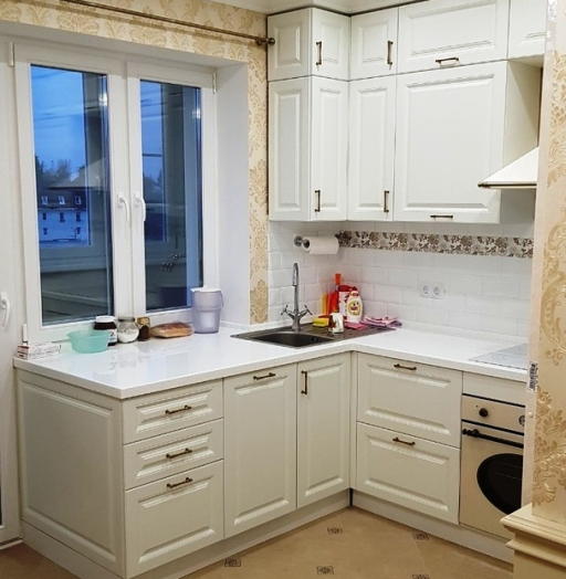 Белый кухонный гарнитур-Кухня МДФ в ПВХ «Модель 531»-фото7